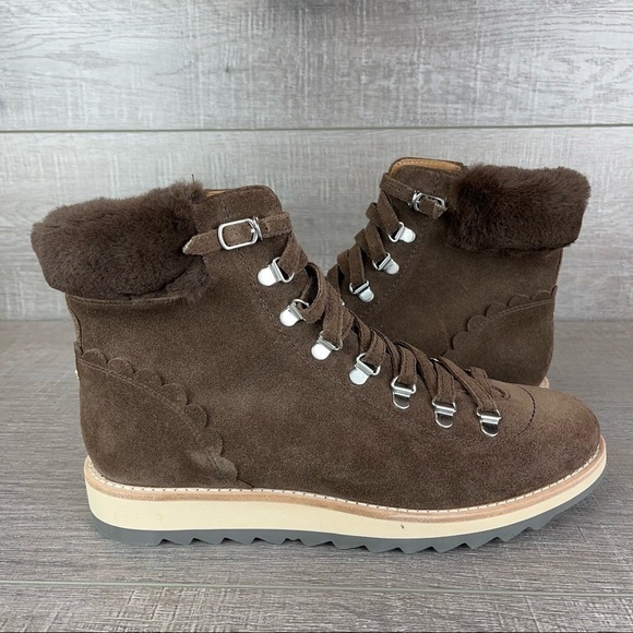 NWT kate spade size 10 maira suede hiking boot brown